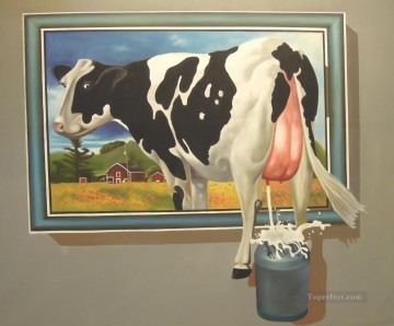 cow jump window magic 3D Oil Paintings